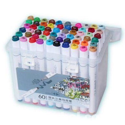 Dual Tip Art Marker Pen  60 Colour Set